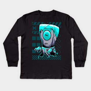 Cartoon monster character Kids Long Sleeve T-Shirt